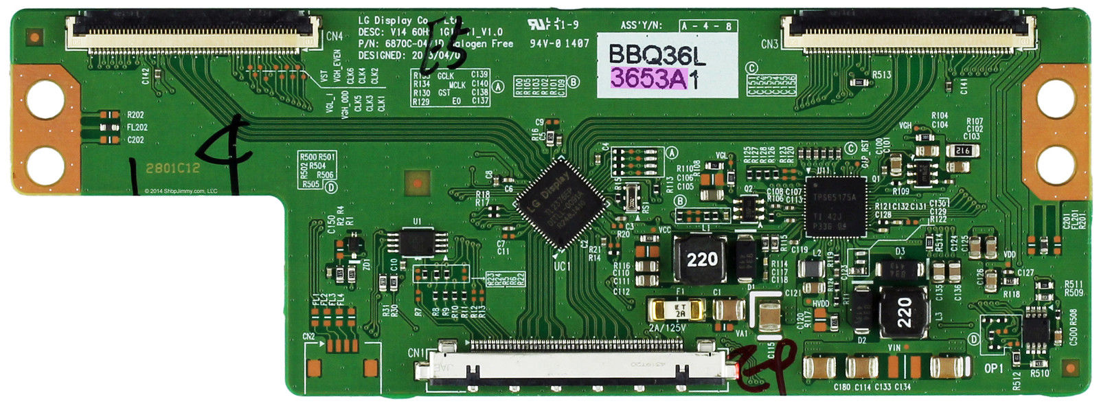 6871L-3653A T-Con FOR LG 55LB6000-UH BUSWLJR Tested